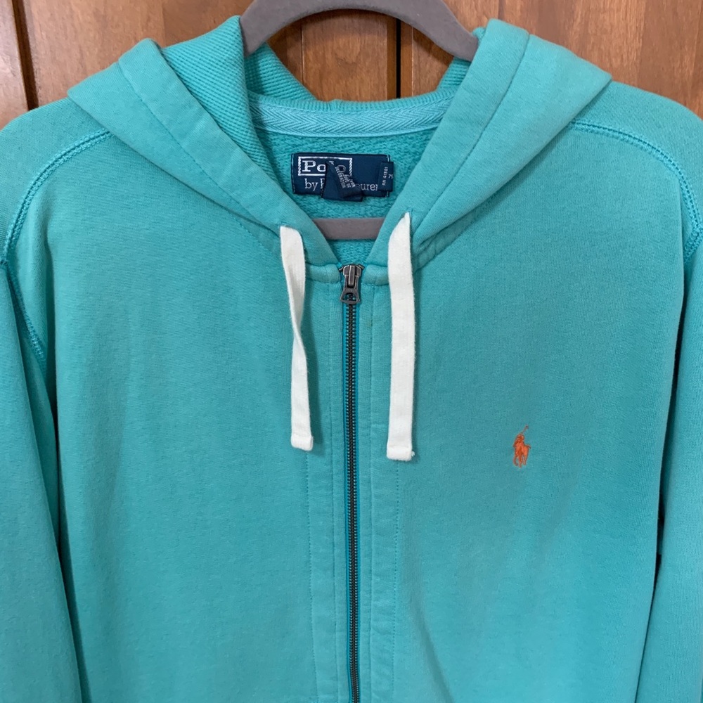 Polo Ralph Lauren aqua new zip up hoodie